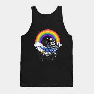 Space Astronaut Riding Shark Tank Top